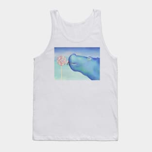 Blue hippopotamus Tank Top